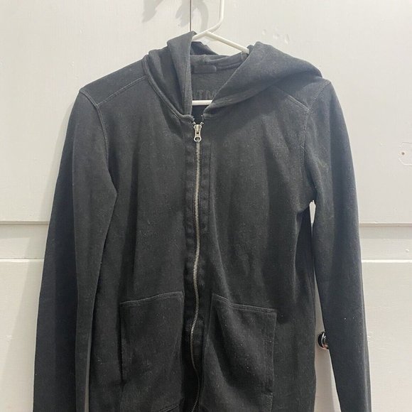 ATM ANTHONY THOMAS MELILLO FRENCH TERRY FULL ZIP HOODIE BLACK SIZE SMALL - Picture 1 of 6